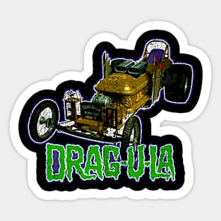Drag-u-la, distressed Sticker